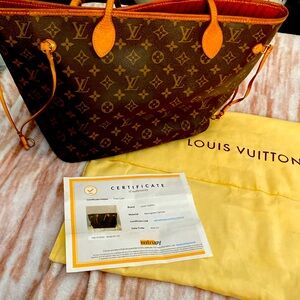 Authentic Louis Vuitton purse with certificate of authenticity